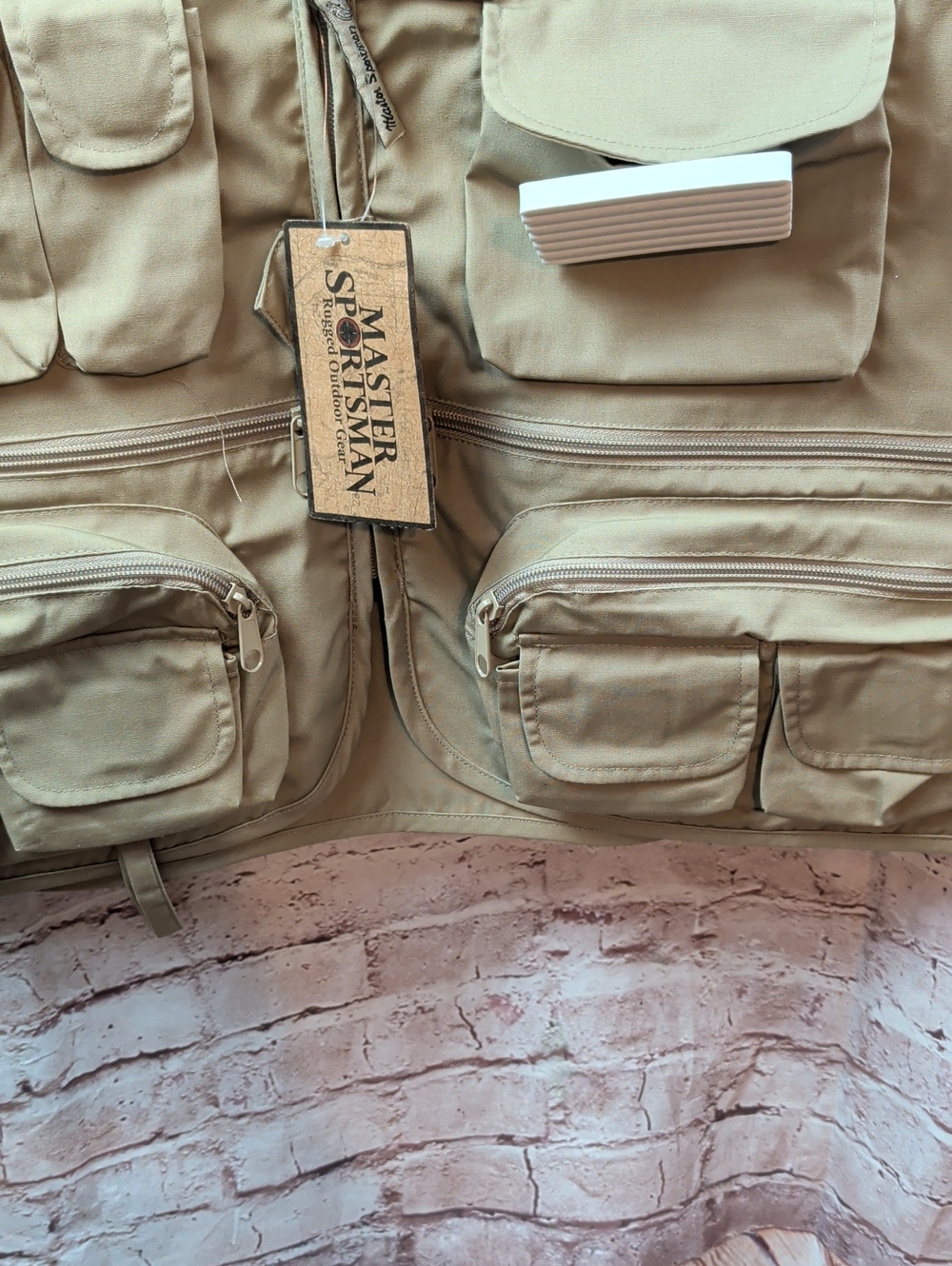 Master Sportsman Multi-Pocket Fishing/Utility Vest - Khaki Large New Nwt - Picture 2 of 8